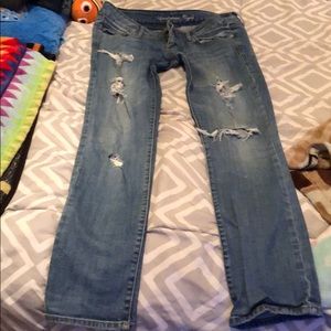 American Eagle distressed skinny jeans